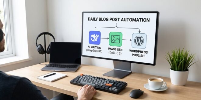 n8n WordPress automation Step-by-Step 2026: Publish 1 Daily AI Post with DeepSeek R1 & DALL·E 3